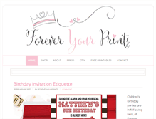 Tablet Screenshot of foreveryourprintsblog.com